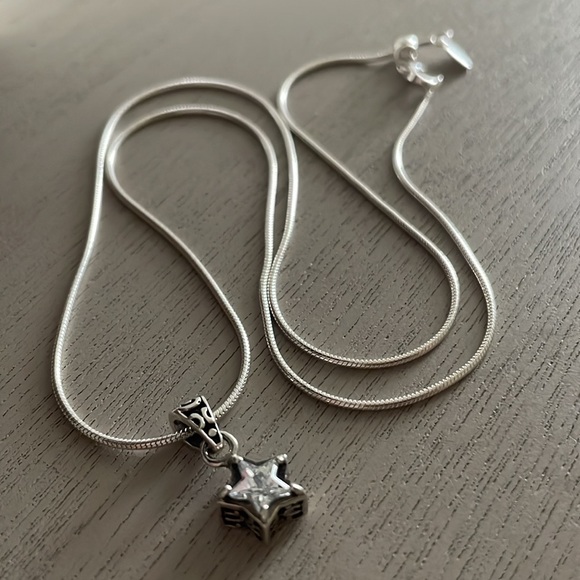 Silpada CZ Star Pendant N1413 with Italian Sterling Silver Snake Chain - Picture 10 of 11